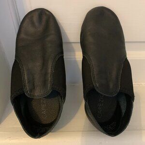 Girls Black Capezio Split Sole Jazz Shoe, Sz 4